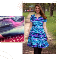 Bio Viskosejersey mit Überbreite (Stoffbreite ca. 170 cm): Eigenproduktion Ocean Waves von Graustufen-Stoffe
